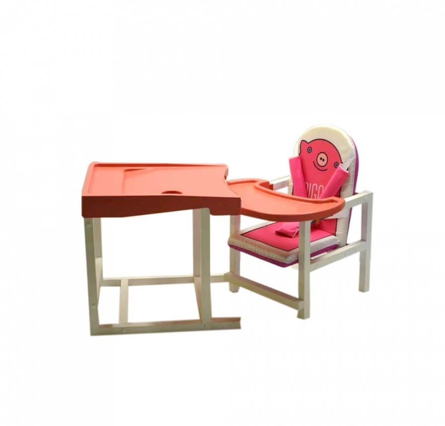 Стул-стол для кормления СЕНС-М Babys Piggy розовый