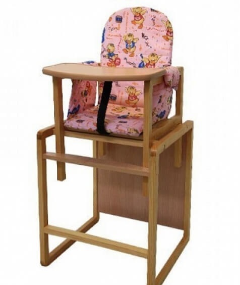 Стул-стол для кормления СЕНС-М Алекс розовый - фото