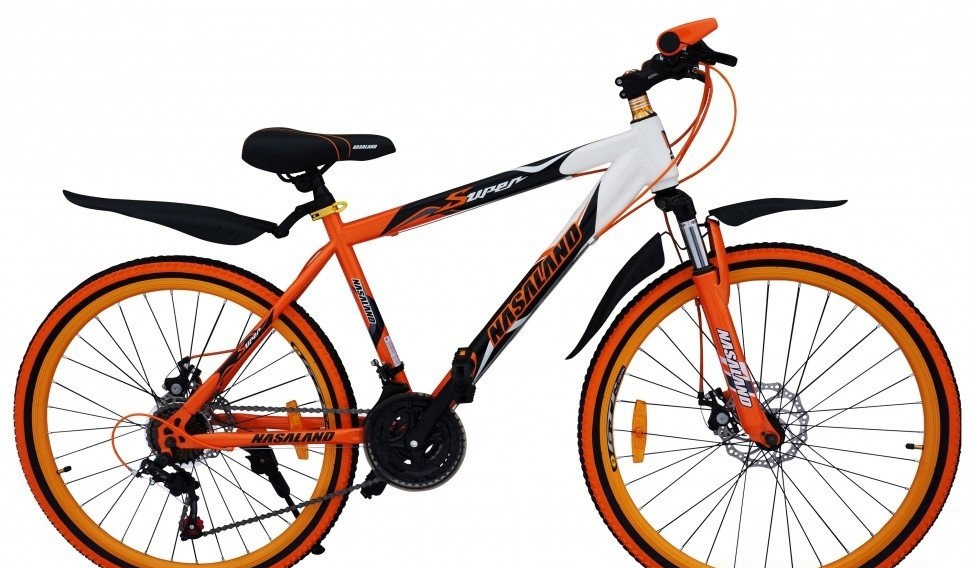 Велосипед Nasaland K789  черно-оранжевый