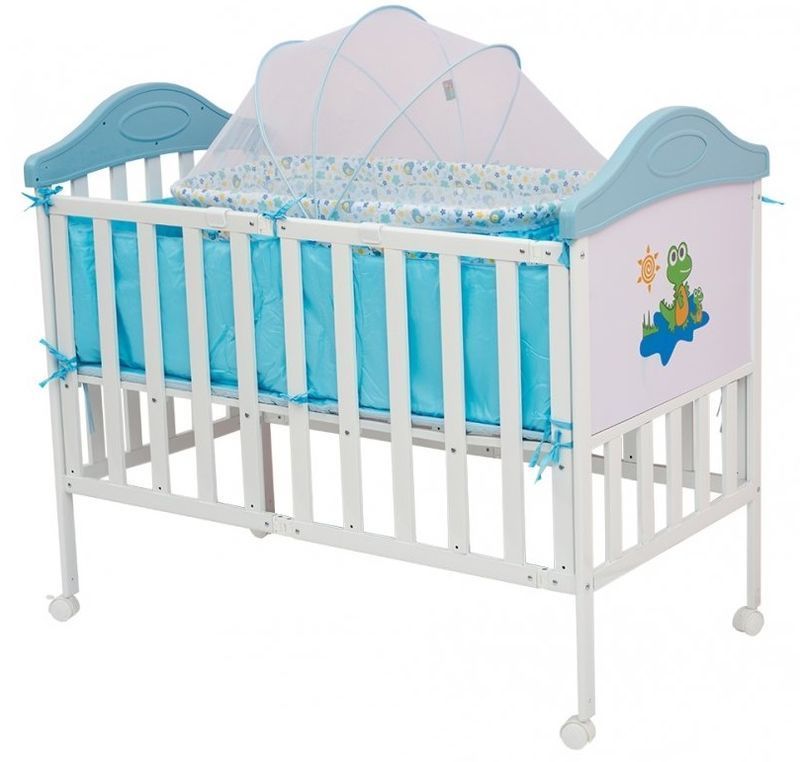 Кроватка детская метал Sleepy Compact Babyhit Green,Blue