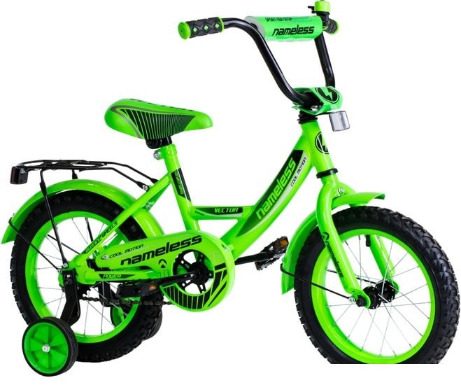 Велосипед Nameless Vector 16 Зелёно-чёрный 2022 - фото