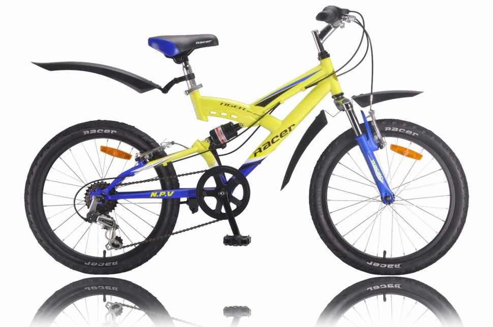 Велосипед Racer Tiger 20 (желто-синий 2018)