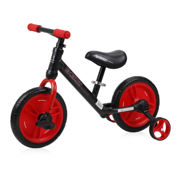 Велосипед-беговел Lorelli Energy Black Red 2 в 1 Чёрно-красный