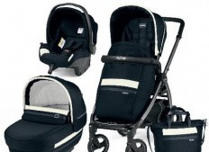 Коляска для новорожденного Peg-Perego Set Elite Urban Denim (короб, автокресло, сумка) 