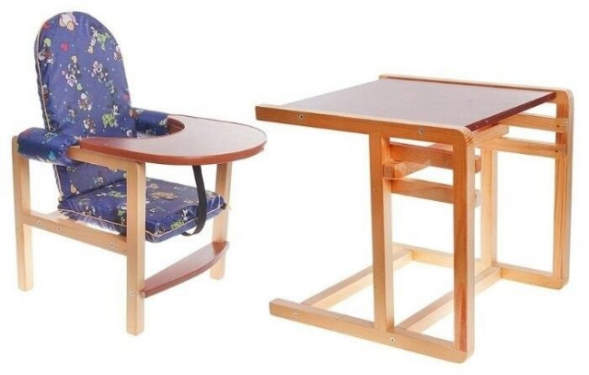 Стул-стол для кормления СЕНС-М Ксения синий пластик - фото