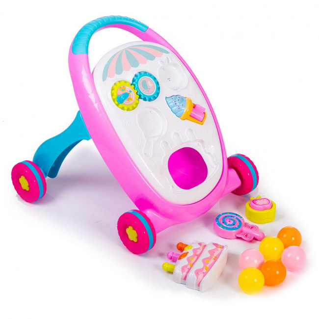 Развивающий центр-ходунки Babyhit Move&Play Sweets (ходунки, каталка) розовый - фото3