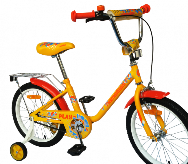 Велосипед Nameless Play 14 желто-оранжевый 2021