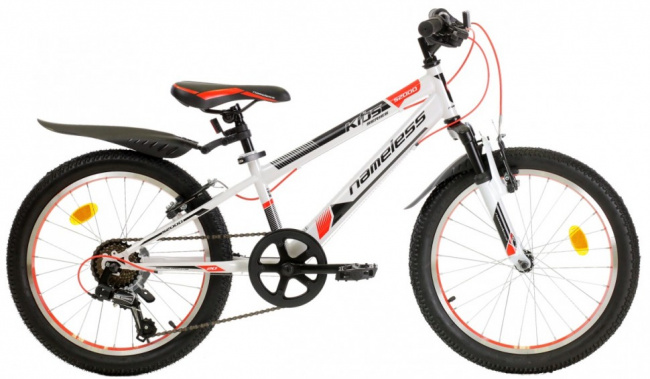 Велосипед Nameless S2000 20 (красно-белый 2021)