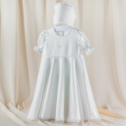 Комплект для крещения девочки Pituso 3 предмета (платье, чепчик, мешочек для хран) 694P\13 Размер 68-74, 74-80 - фото2