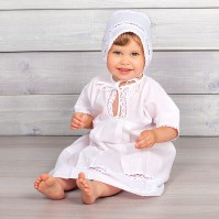 Комплект для крещения девочки Pituso 3 предмета (платье, чепчик, пеленка) 56-62,62-68, 68-74р 18P\13