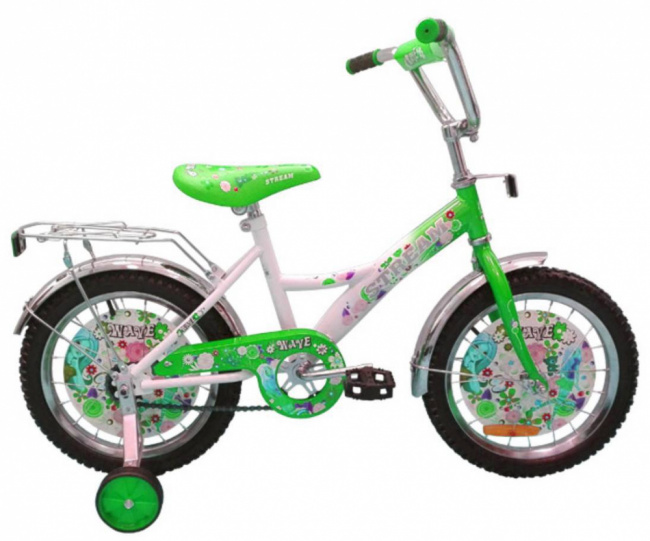 Велосипед Stream Wave 16 (зеленый, розовый, синий, бирюзовый)