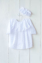 Крестильное платье с повязкой для девочки (вышитое полотно) Грач 412