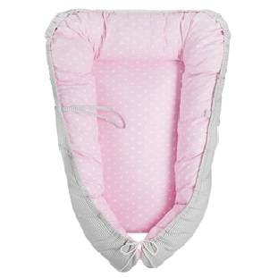 Матрасик-гнёздышко для новорожденного со съёмным чехлом Фан Экотекс Розовый