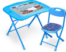 Набор детской мебели Ника Большие гонки (3-7 лет) NKP1/6 органайзер\подставка\регулируемый наклон столешницы