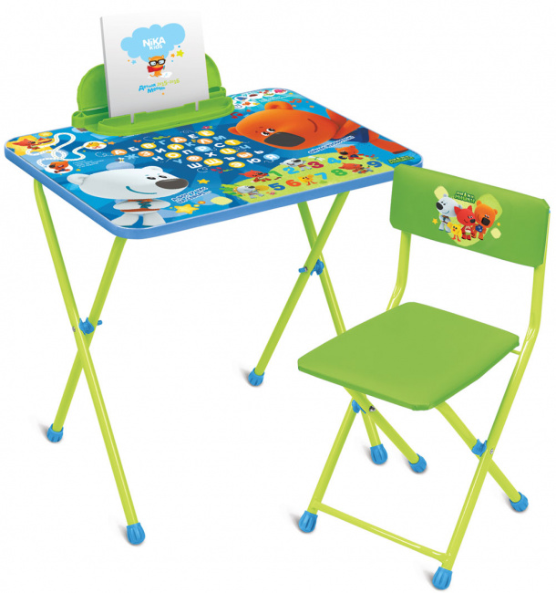 Набор детской мебели Ника Ми-ми-мишки ММ1/1 (1.5-3 лет) Стол\пенал с подставкой\стул