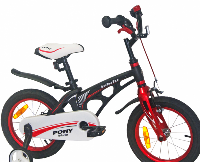 Велосипед детский Bibitu Pony 16 Чёрный 2022 - фото