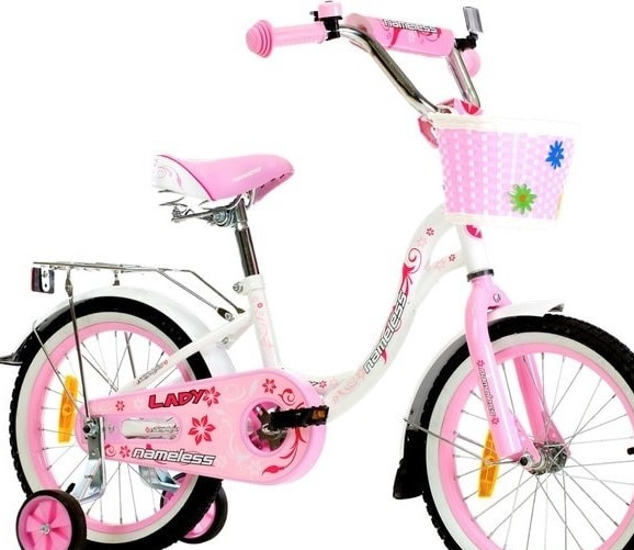 Велосипед Nameless Lady 18 Бело-розовый 2022
