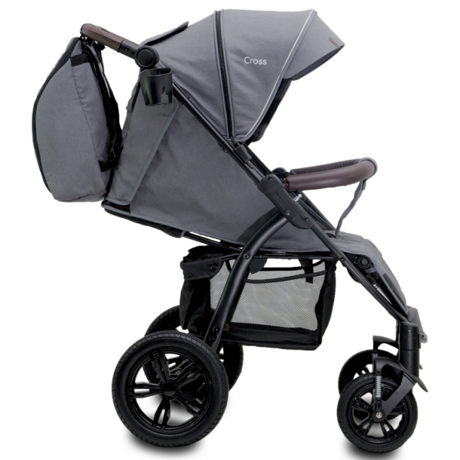 Детская прогулочная коляска BubaGo Cross Air Light Grey Светло-серый BGC0122