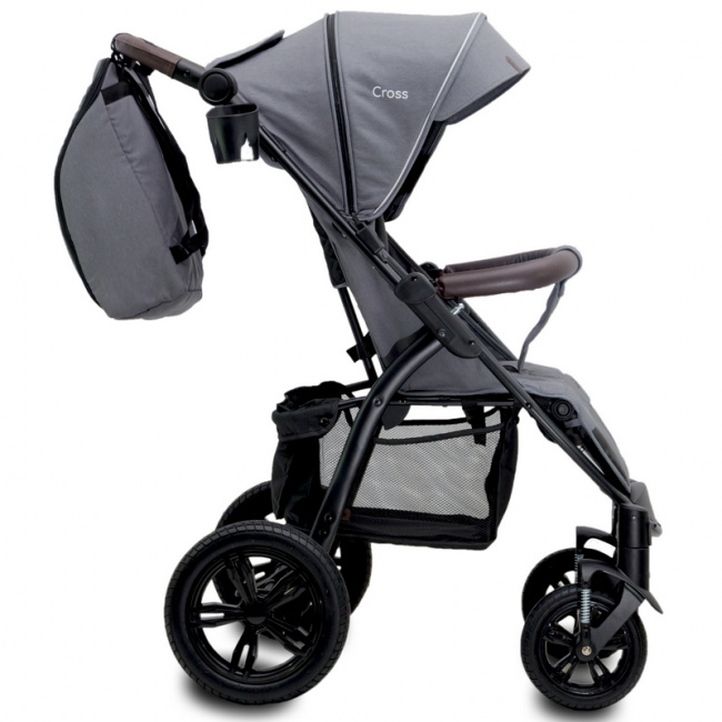 Детская прогулочная коляска BubaGo Cross Air Dark Grey Тёмно-серый BGC0122 - фото2