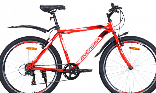 Велосипед Avenger C260 26 Черно-красный 2021