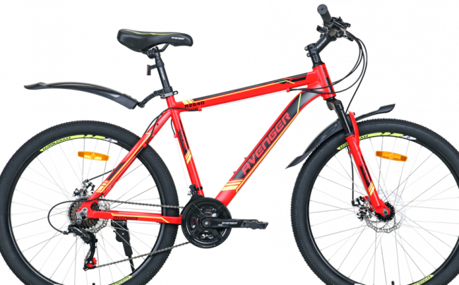 Велосипед Avenger A264D 26 Красно-желтый 2021
