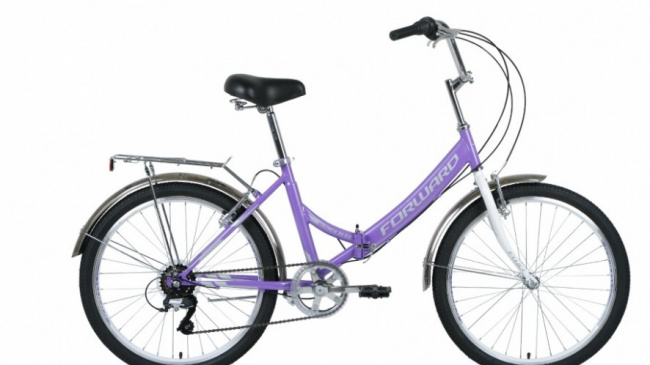 Велосипед Forward Valencia 24 2.0 Фиолетово-серый 2021 - фото