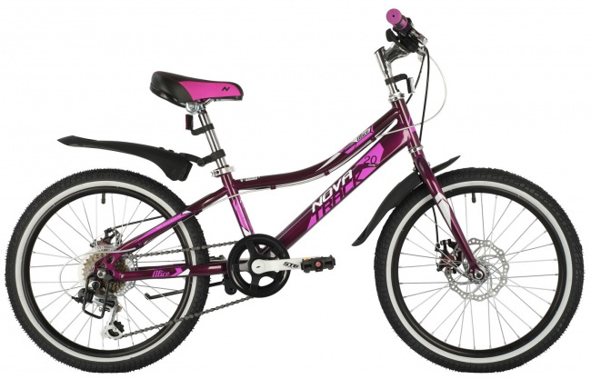 Велосипед Novatrack Alice 20 Пурпурный 6 скоростей 2021