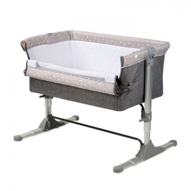 Манеж-кровать приставная Sleep N Care Lorelli Grey Elephant 2020 Серый