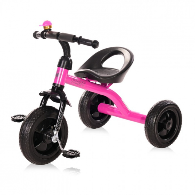 Велосипед трёхколёсный Lorelli First Pink Black Розово-чёрный - фото4