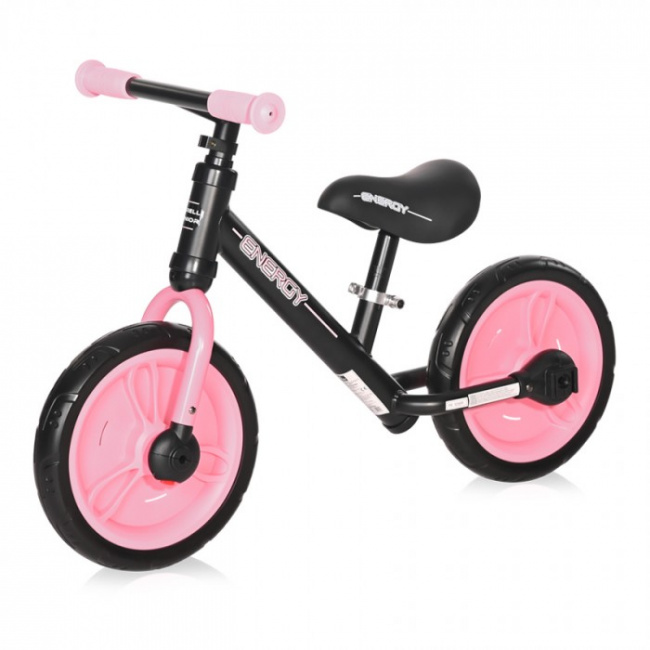 Велосипед-беговел Lorelli Energy Black Pink 2 в 1 Чёрно-красный - фото2