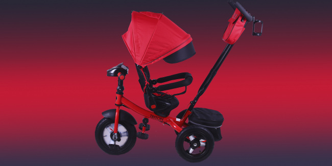 Велосипед детский трехколесный Bubago Triton Red Black Красно-чёрный 2022
