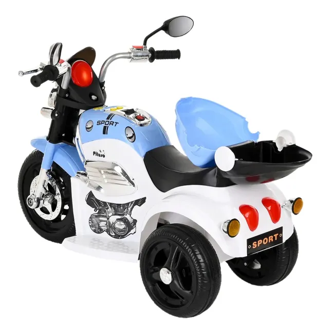 Электромотоцикл Pituso X-818 6V/4,5Ah*1,15W*1,колеса пластик, свет, музыка 83x33x56 см Синий Blue - фото9