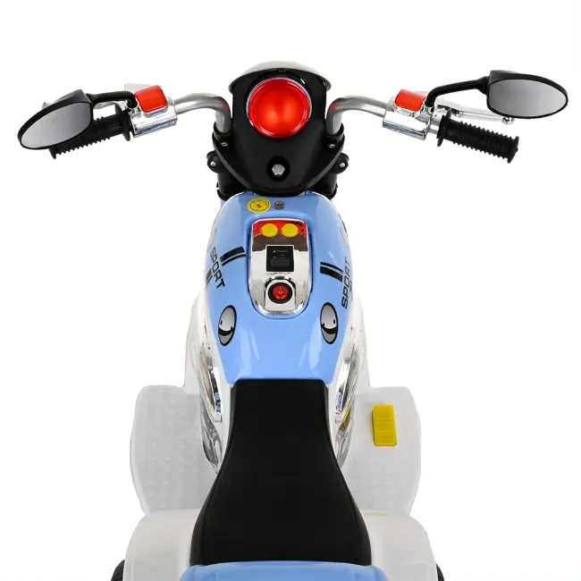 Электромотоцикл Pituso X-818 6V/4,5Ah*1,15W*1,колеса пластик, свет, музыка 83x33x56 см Синий Blue - фото7