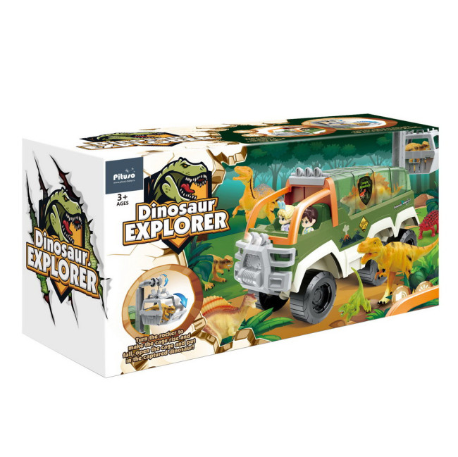Игровой набор Pituso Машина с динозаврами Dinosaur Explorer HW21102548
