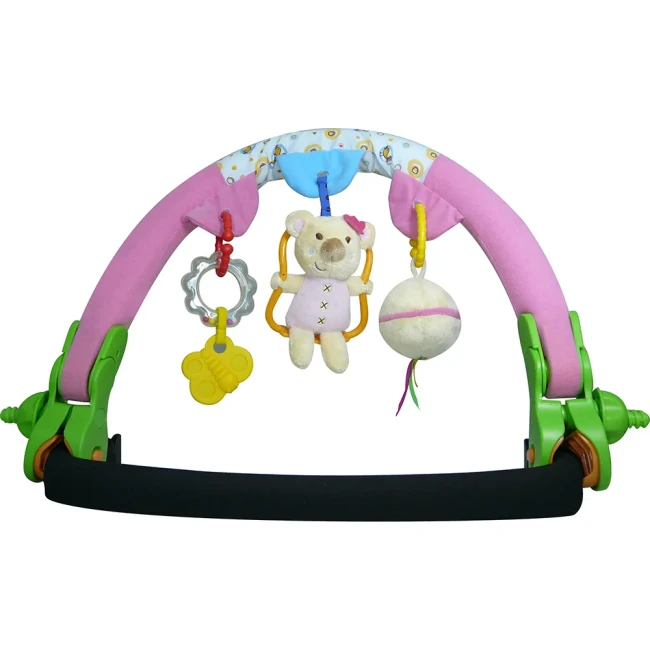 Дуга на коляску Biba Toys Малышки Мишки голубой/розовый с игрушками QB395