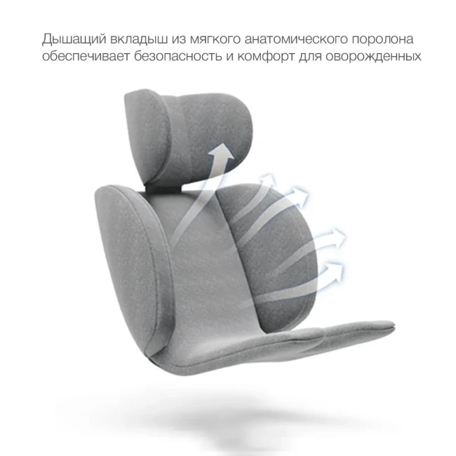Автокресло детское 0-12 лет i-size Поворот на 360 BubaGO Freet Темно-серый Isofix группа 0+/1/2/3 (0-36 кг)