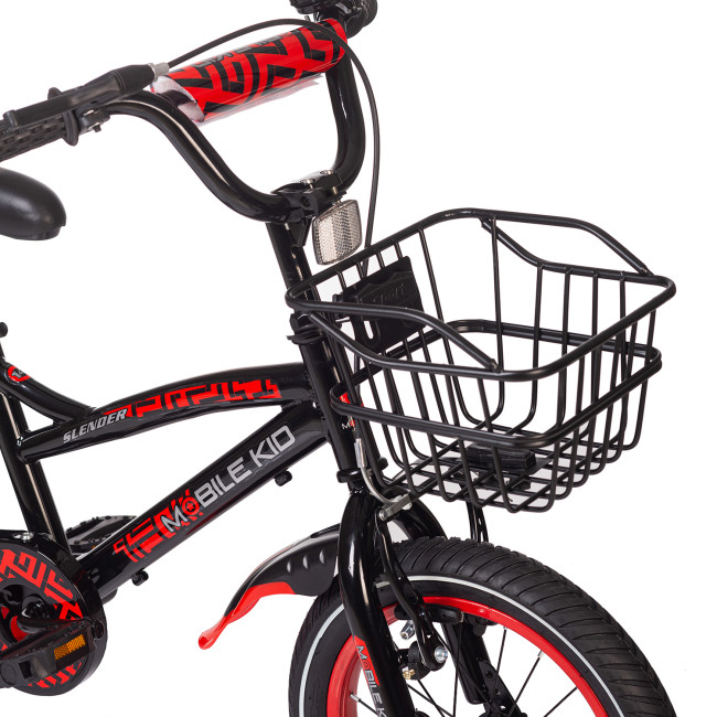 Велосипед детский Mobile Kid Slender 14 Чёрно-красный