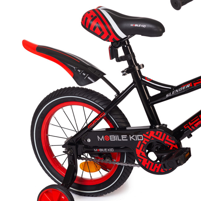 Велосипед детский Mobile Kid Slender 14 Чёрно-красный
