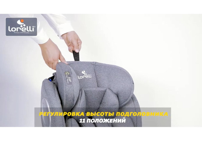 Автокресло Lyra Isofix Lorelli 0+/1/2/3 (0-36кг) Black Grey 2023 Черно-серый