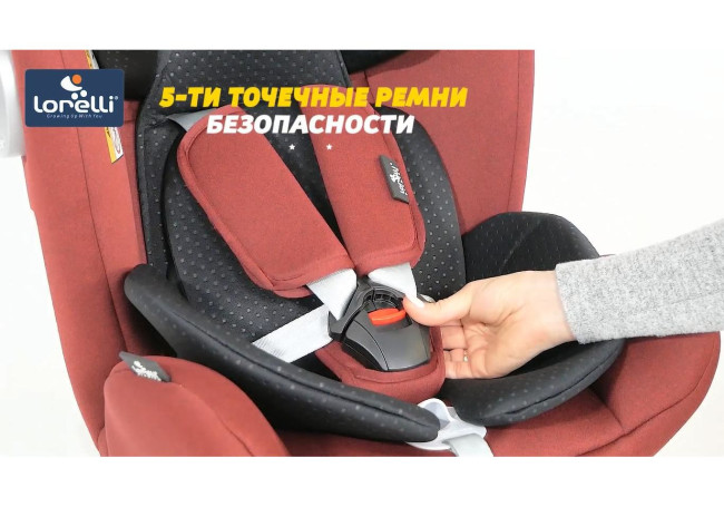 Автокресло Lorelli Lusso SPS Isofix 0-36 кг Black Red Черно-красное