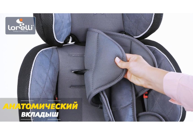 Автокресло Lorelli Navigator 9-36кг 1/2/3 Rose Velvet 2021 Розово-серое