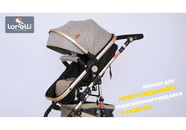 Детская универсальная коляска Alba 3в1 Lorelli Opaline Grey 2021