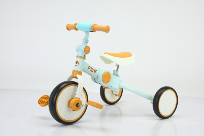 Детский трехколесный велосипед Bubago Flint Yellow Blue Желто-голубой BG-FP-2 Без ручки