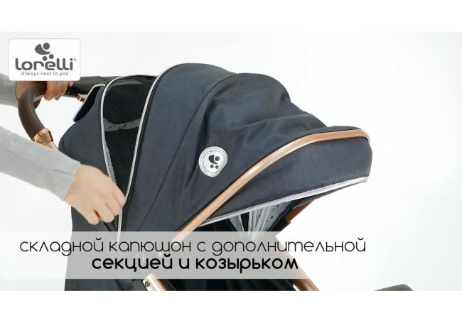 Детская прогулочная коляска Lorelli Storm Luxe Black 2021