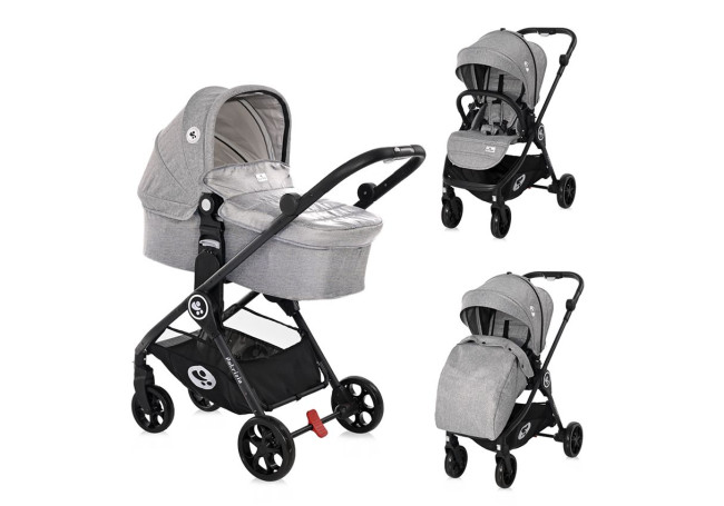 Детская модульная коляска Lorelli Patrizia 2в1 Light Grey Светло-серая