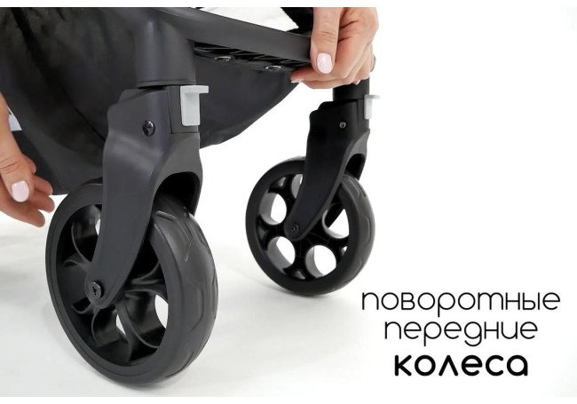 Детская модульная коляска Lorelli Patrizia 2в1 Dark Grey Тёмно-серая - фото8
