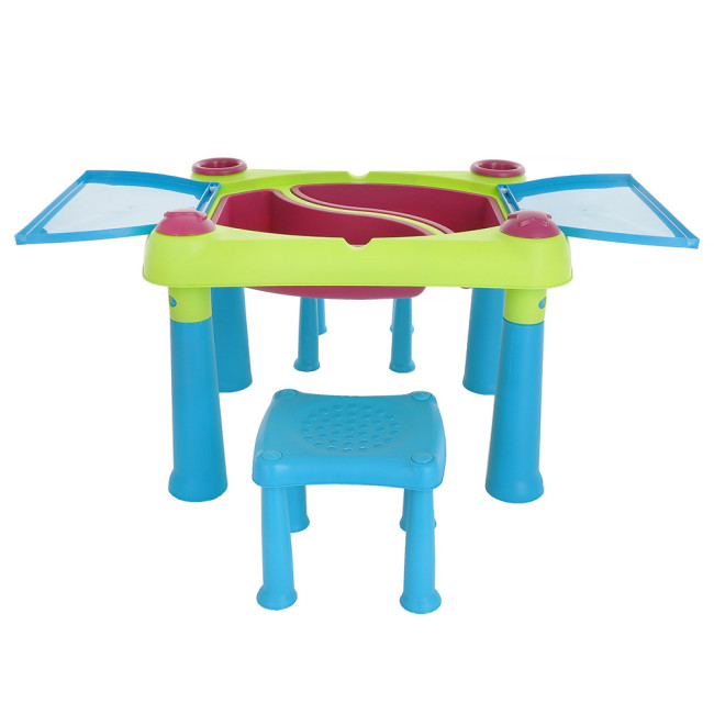 Стол +2 табуретки для детского творчества и игры с водой и песком Keter Creative (79x56x50h) 17184184