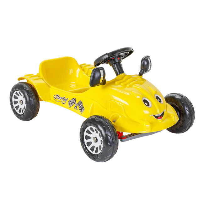 Педальная машина Pilsan Herby Car Yellow Желтый 07302-Yellow