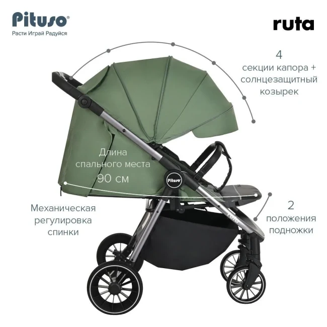 Прогулочная коляска Pituso Ruta Green Зеленый BD206/Green