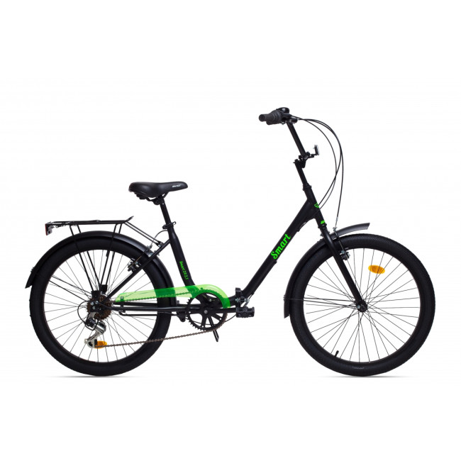 Велосипед Aist Smart 24 2.1 Складной Чёрно-зелёный